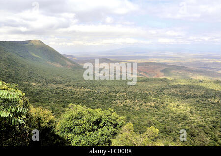 La Rift Valley da altopiani, Kenya Foto Stock