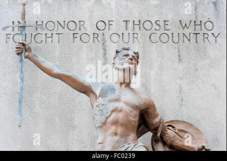 Statua di onorare tutte le vite perdute a causa di guerre combattute per gli Stati Uniti Foto Stock