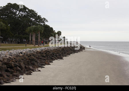 St Simons Island Beach Foto Stock