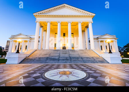 Virginia State Capitol a Richmond, Virginia, Stati Uniti d'America. Foto Stock