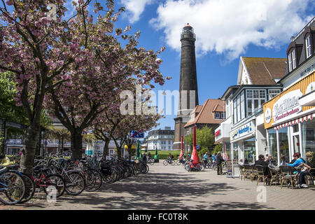 Borkum, Strandstreet Foto Stock