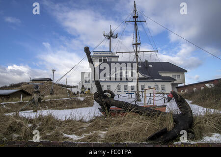 Vecchia Stazione di segnale Borkum Foto Stock