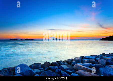 Natura composizione della scena al tramonto Foto Stock