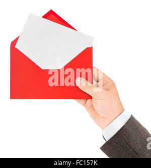 Red Letter a portata di mano Foto Stock