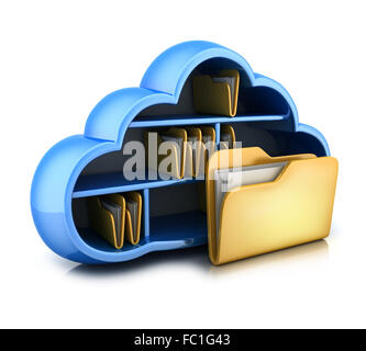 Abstract il cloud storage (fatto in 3d) Foto Stock