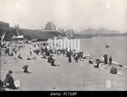 COLWYN BAY. Il Sands. Il Galles, antica stampa 1895 Foto Stock