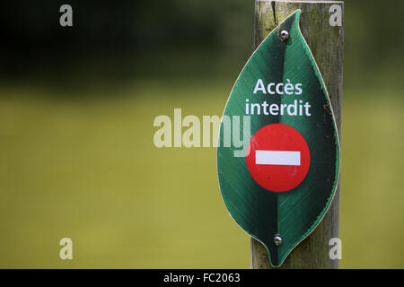 Parco Ornitologico (Parc des oiseaux de Villards-les-Dombes). Papc interdit. Foto Stock