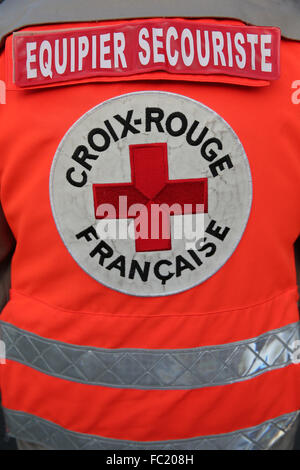 Il francese della Croce Rossa. Volontario. Foto Stock