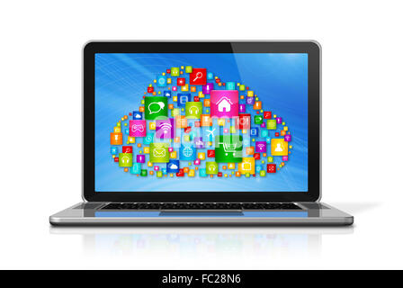 Il Cloud Computing portatile Foto Stock