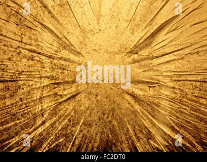 Oro incrinato sfondo grunge Foto Stock