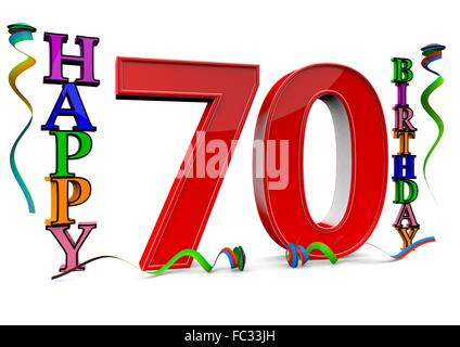 Happy 70. Compleanno Foto Stock