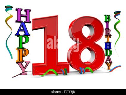 Happy 18. Compleanno Foto Stock