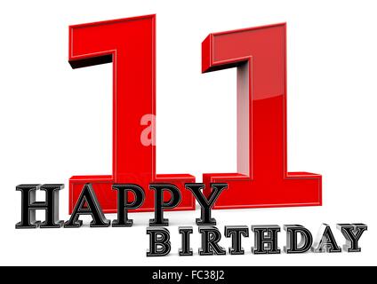 Buon compleanno zum 11. Geburtstag Foto Stock