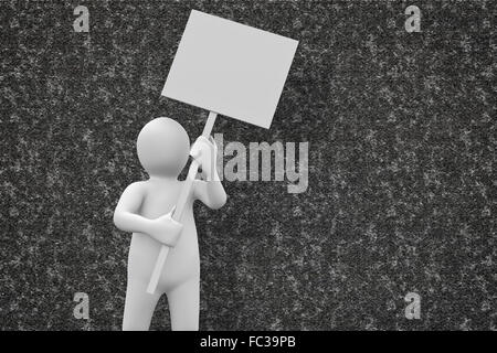 Immagine composita del carattere bianco targhetta di contenimento Foto Stock