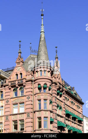 I dettagli architettonici degli edifici in Oslo Foto Stock