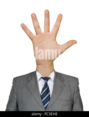 Mano per la testa Foto Stock