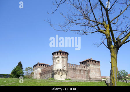 Vecchio mulino rocca sforzesca Foto Stock