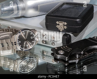 Business still-life. Orologi Foto Stock