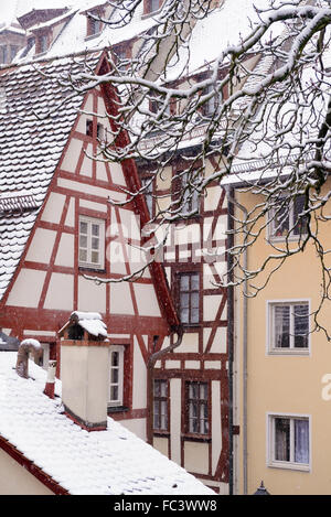 Il centro storico di Norimberga, Germania in inverno Foto Stock