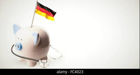 Immagine composita di generati digitalmente tedesco bandiera nazionale Foto Stock