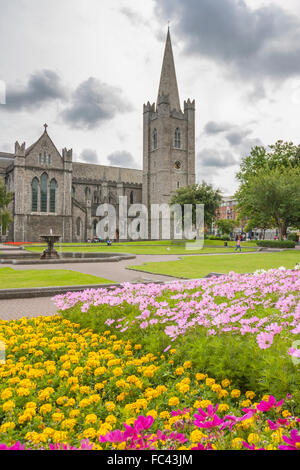 Saint Patrick Cathedral Garden a Dublino, Irlanda Foto Stock