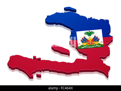 Mappa di Haiti Foto Stock