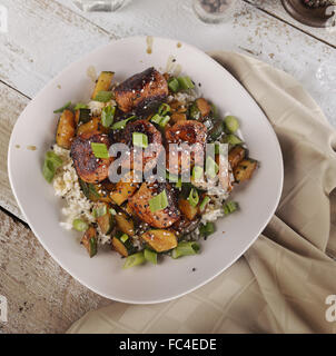 Le polpette di carne con riso Foto Stock