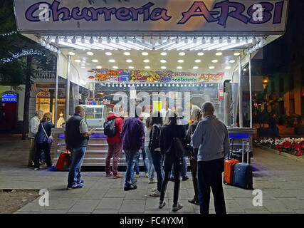 Churerria (pasticceria) di stallo in Santa Cruz de Tenerife, Isole Canarie, Spagna Foto Stock