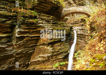 Grotta Cascata a Watkins Glen State Park Foto Stock