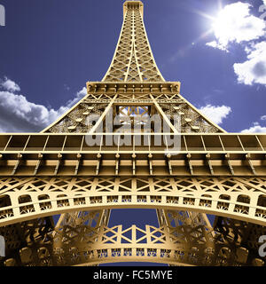 La Torre Eiffel Foto Stock