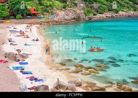 Aow Leuk; Koh Tao Island; Surat Thani provincia; Golfo della Thailandia; sul Mare della Cina del Sud Foto Stock