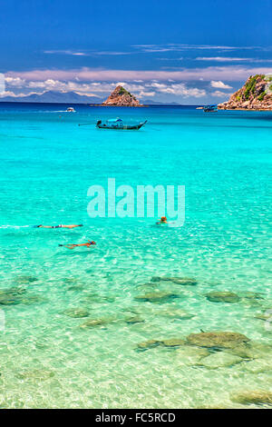 Aow Leuk; Koh Tao Island; Surat Thani provincia; Golfo della Thailandia; sul Mare della Cina del Sud Foto Stock