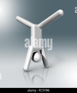 Ginnastica artistica 3D Symbol, Sport olimpici Foto Stock