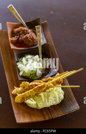 Satay di pollo Foto Stock