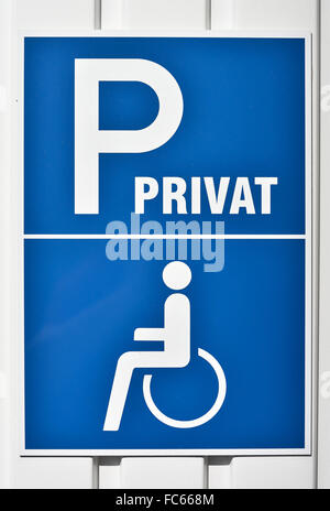 Parcheggio per disabili Foto Stock