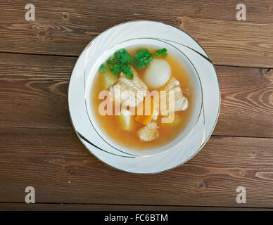 Zuppa di pesce Foto Stock