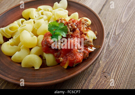 Pipe rigate pasta Foto Stock
