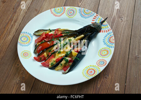 Melanzane ripiene Foto Stock