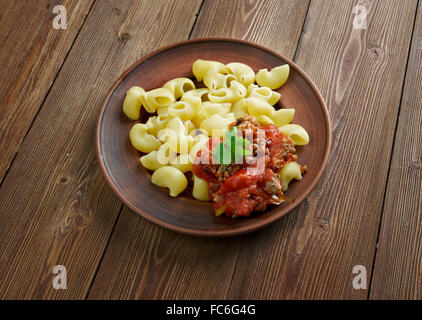 Pipe rigate pasta Foto Stock