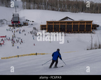 I minatori Camp Lodge and Restaurant, Park City Mountain Resort, Utah. Foto Stock