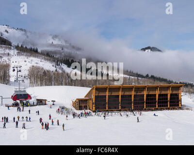 I minatori Camp Lodge and Restaurant, Park City Mountain Resort, Utah. Foto Stock