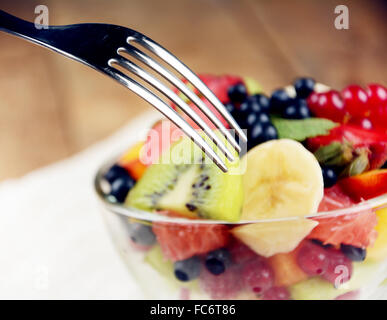 Freschi e saporiti insalata di frutta Foto Stock