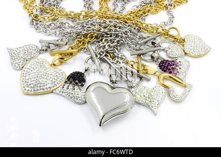 Acciaio inossidabile Collier cuore Foto Stock