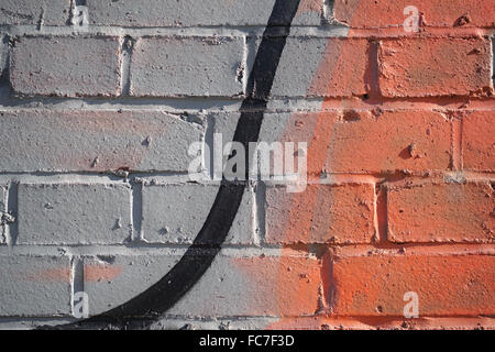 Dettaglio di un graffito su una parete Foto Stock