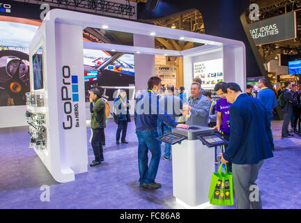 Il GoPro stand al CES show tenutosi a Las Vegas Foto Stock