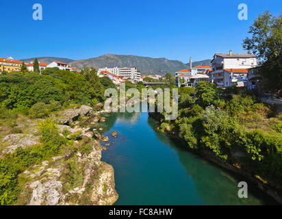 La città di Mostar - Bosnia ed Erzegovina Foto Stock