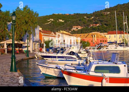 Gaios Harbour, Paxos, Isole Ionie, isole greche, Grecia, Europa Foto Stock