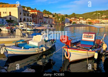 Gaios Harbour, Paxos, Isole Ionie, isole greche, Grecia, Europa Foto Stock