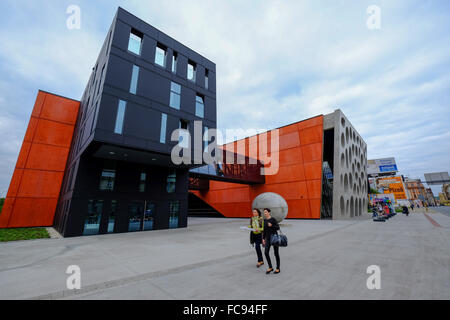 Il nuovo edificio del teatro, Pilsen (Plzen,) Boemia occidentale, Repubblica Ceca, Europa Foto Stock