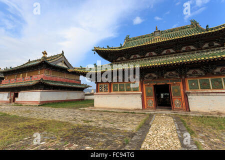 Zuun Zuu tempio, Erdene Zuu Khiid, monastero Buddista, Kharkhorin (Karakorum), Mongolia centrale, Asia Centrale, Asia Foto Stock